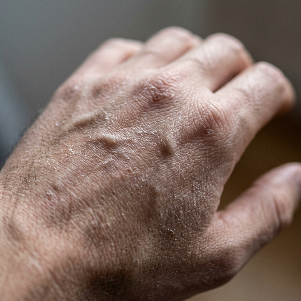 Skin before using AMAZIR oils